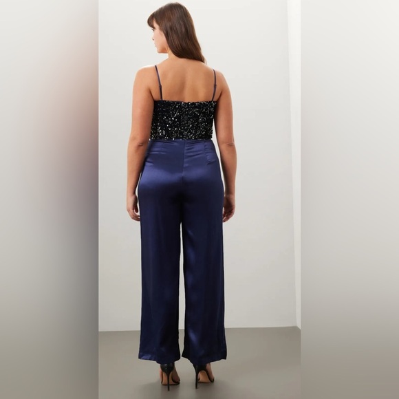 Badgley Mischka Rose Sequin Jumpsuit, size - Picture 3 of 13